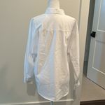 EXPRESS  Boyfriend White Poplin Top Sz M Photo 4