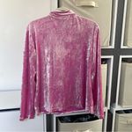 Vintage Bogner Y2K Velvet Pullover Quarter Zip Long Sleeve in Liquid Pink Size 10 Photo 1
