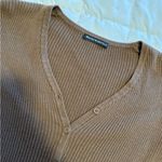 Brandy Melville  Brown Ribbed Cardigan Sweater Photo 2