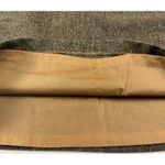 Bob Timberlake Tweed Wool Blend Skirt Brown  Size 14 Poly Suede Trim Zip Pockets Photo 2