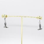 Small Cowboy Boot Earrings Silver Photo 3