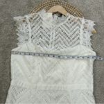 Bardot NWT  Imogen Lace Chevron Sheath Dress Sleeveless High Neck in White 10L Photo 11