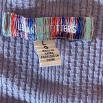 Urban Outfitters  Purple Ribbed Lettuce Hem Long Sleeve Top Size L Photo 2