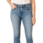 Loft The Skinny Jeans Women’s Size 29/8 Medium Wash Distressed Raw Hem Denim Photo 0