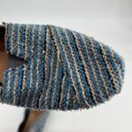 Toms Slip On Women's Shoes Size 8.5 Fuzzy Textured Striped Blue, Gray, Black Photo 3