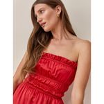 Reformation Plumeria Silk Midi Dress Cherry Red 100% Silk Size XL NWOT Photo 9