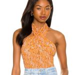 Line and Dot Christy Halter Top in Orange Multi
 (New with Tags) Size M Photo 0