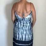 Anthropologie Cloth & Stone Tie Dye Midi Dress Navy White Photo 4