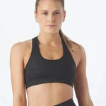 Glyder Notch Sports Bra in Black Leopard Gloss L Photo 0