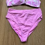 California Waves  Pink Tie Dye High Waisted Bikini Matching Set Large Photo 1