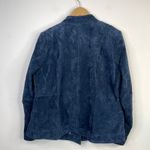 Isaac Mizrahi  Live Blue Suede Leather Moto Jacket Coat Fall Winter Womens 22W 22 Photo 7