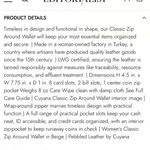 Cuyana Pebbled Leather Long Zip Continental Wallet Black/Red, VGUC, Has Monogram Photo 12