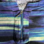 Rafaella Womens T Shirt Top Round Neck Pullover Short Sleeve Stripes Blue Purple Photo 6