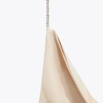 ZARA Satin Like Beige Tan Stones Party Cocktail Wedding Mini Dress Photo 6