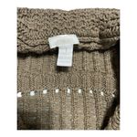 Chico's Chico’s size 1/M Women’s Brown Open Front Chucky Knit Sweater Cardigan Photo 3