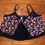 Ambiance Apparel ambience apparel black and floral crop top Photo 1