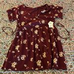 New Known Supply Revel Dress in Port Color Size small organic cotton Red Photo 2