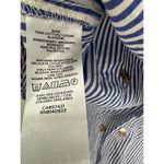 Loft  Blue White Pinstripe Dog Stripe Everyday Shirt Button Down Collar Small Photo 8