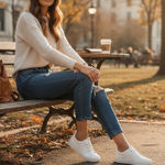 Kendall + Kylie The Icon High Rise Straight Distressed Cropped Denim Jeans Photo 0