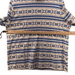Lands' End Womans Mock Neck Size XL Fair Isle Nordic Snowflakes Winter Holiday Photo 12