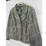Bernardo Jacket Women 16 Green Plaid Mary Poppins Y2K 90s Hippie Bohemian Photo 6