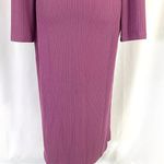 NSR New  Cut Out Ribbed Knit Bodycon Dress Long Sleeve Midi Purple Photo 12