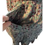 Halter Floral Open Back Romper Womens XS Green Photo 2