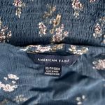 American Eagle  Outfitters Blue Floral Blouse with Flare Sleeves in XS Photo 3