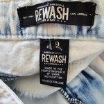REWASH  White and Blue Denim Shorts with Lace Photo 2