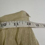 Meng Haute Couture Gold Metallic Pleated Midi Skirt Permanent Heat Set Pleats Size XS Photo 5