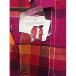 White Stag  Women's Pink Plaid Short Sleeve Button-Up Shirt Top Size Medium Photo 2