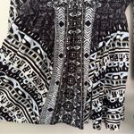 Free People Tegan Border Print Mini Dress Long Bell Sleeves Cutout V-Neck A-Line Photo 6