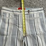 Anthropologie Cartonnier cream & navy blue striped Charlie crop flare pants, 6 Photo 10