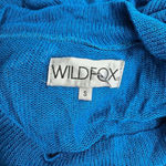 Wildfox Blue White Pattern Sweater Cardigan Wide Sleeves Small Photo 4