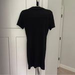 Alice + Olivia MARSHA RUCHED POLO MINI Black Dress Photo 4