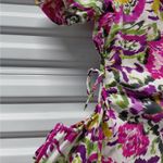 MISA Los Angeles Womens Dress Medium Floral Cutout Puff Sleeve Cottage Flirty Photo 8