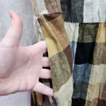 Isaac Mizrahi Live Midi Dress Womens XXS Nuetral Regular Madras Plaid Self Belt Photo 4