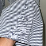 Chico's Womens Perfect Stretch Stripe Josie Lattice Hem Capri Blue Size 3/XL NWT Photo 3