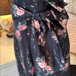 Love shack fancy cosmo rare black floral ruffle silk high low midi dress M L Size M Photo 2