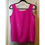 Silk Land Pink Scalloped Neck Sleeveless 100% Pure Silk Tank NWT Top M Career # Pink Size M Photo 2