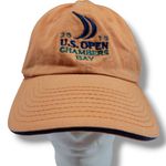 2015 US Open Chambers Bay Hat OSFM USGA Member Embroidered Embroidery Unisex Cap Golf Hat Golfing Golfers Golfer Orange Peach Color With Multicolor Embroidery Adult Unisex Hat OSFM One Size Fits Most Adjustable Strap Back Hat Used Condition See Pictures For Condition Photo 0