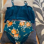 Tempt Me Women Two Piece Swimsuits Ruffle High Waisted Bikini Ruched Bathing Suit with Bottom Photo 5