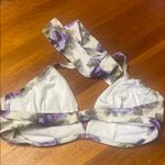 Lands' End Purple and Gray Halter Bikini Top Photo 1