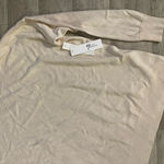 Andrea Jovine  NWT cream textured rounded neck sweater ribbed medium Photo 1