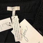 Joie  Serena Fringe Mini Skirt in Black Caviar Woven Knit Loop Trim size 4 NWT Photo 4