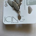Icing NWT Silver Sparkling Chandelier Clip On Earrings Photo 2