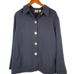 Chico's Womens Navy Button-Up Jacket Size 3 Polyester Photo 2