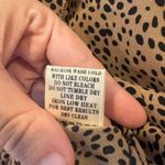 Very J  Spotted Ruffle Sleeve Blouse - Tan and Black Sz medium Photo 3