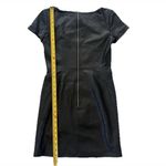 Aryn K Women’s Sheath Dress S Laser Cut Genuine Leather Edgy Holiday NYE Party Photo 3