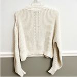 La Ligne Ivory Cream Cable Knit Balloon Sleeve Crew Neck Sweater Extra Small Size XS Photo 1